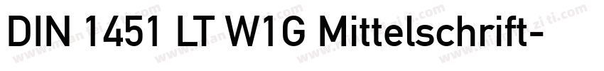 DIN 1451 LT W1G Mittelschrift字体转换